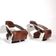 Pair of vintage lounge chairs Demon/Aviator in cognac leather and polished steel, Art Deco style.