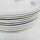 Set of 10 dessert plates, Saint-Amand, iron land, blue flowers