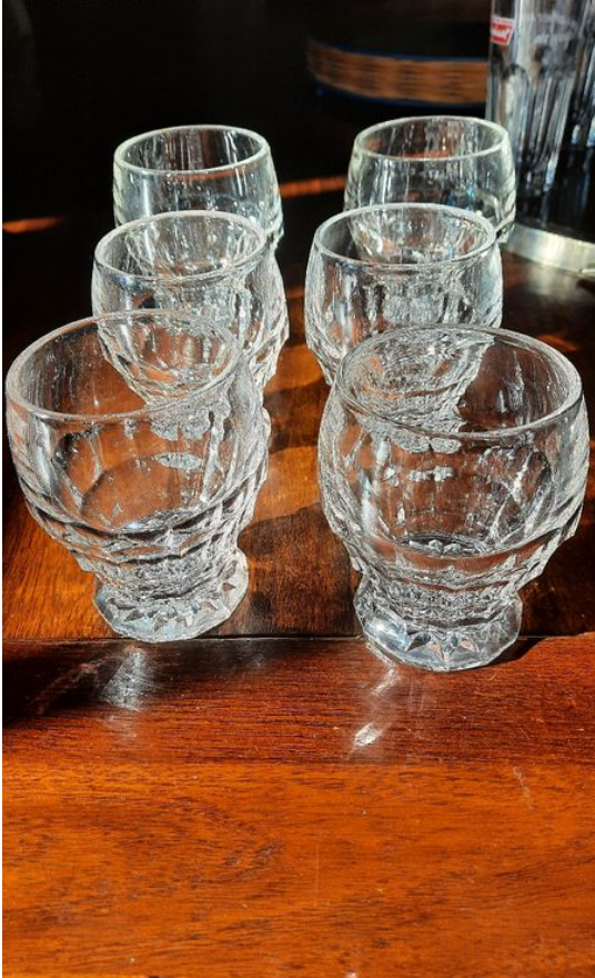 Lot de 6 verres des années 1930