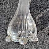 Glass soliflore 40 cm high around 1930 with 6 strips of 3 veins