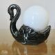 "Black swan" lamp in ceramic and opaline, 70s-80s