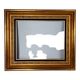 Frame hollow edges wood gilded stucco gold leaf foliage 41x33 or 45x37 cm SB187