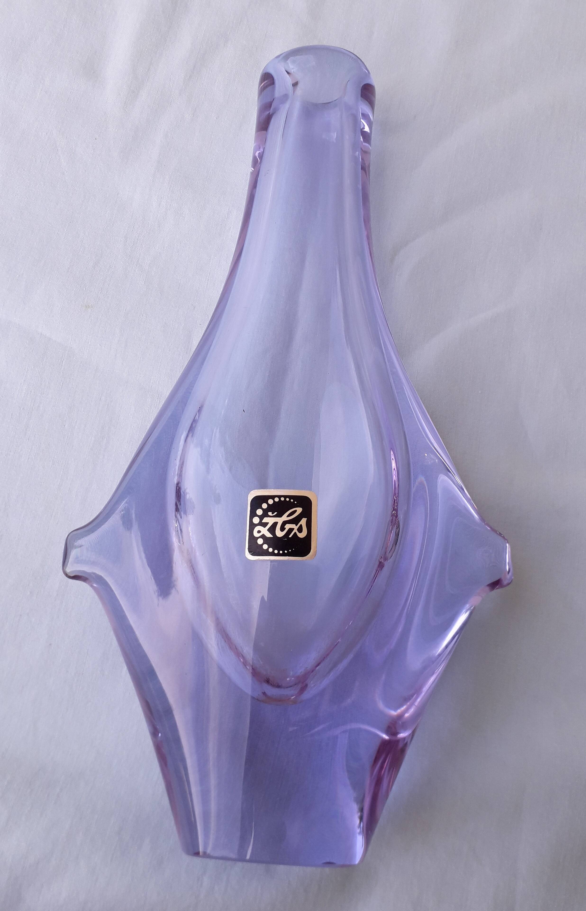 Glass vase Zelezny Brod
