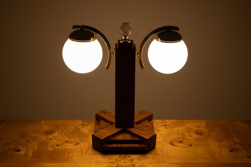 Pair of Art Deco table lamps, Poland, 1950s.