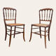 Set of 2 Chaviari Napoleon III cane chairs
