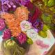 Painting "Bouquet of roses in vase" HST/P signed P. Jolly
