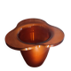Vintage iridescent orange glass vase, 70s design
