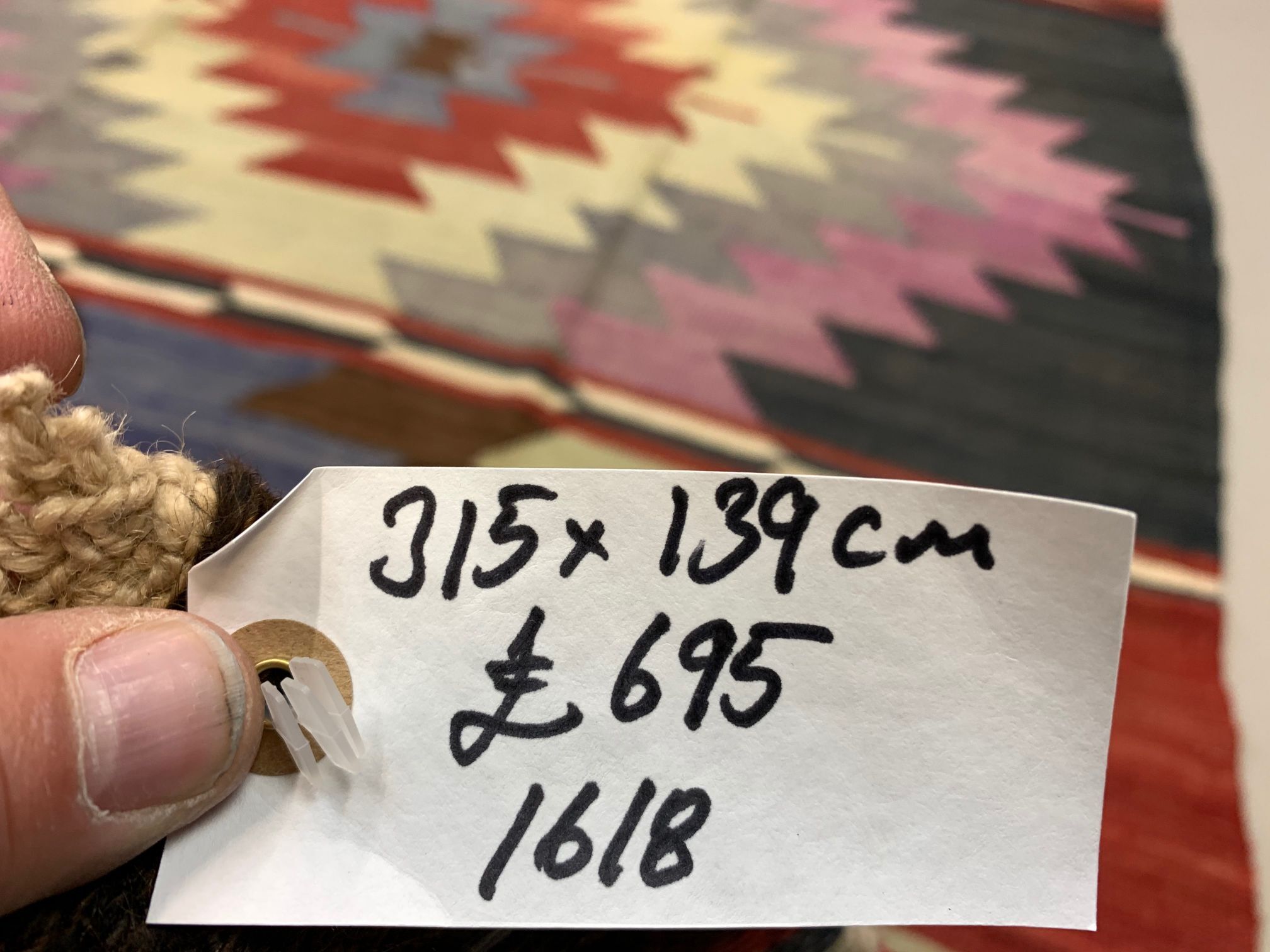 Turkish Kilim 315x139 cm wool