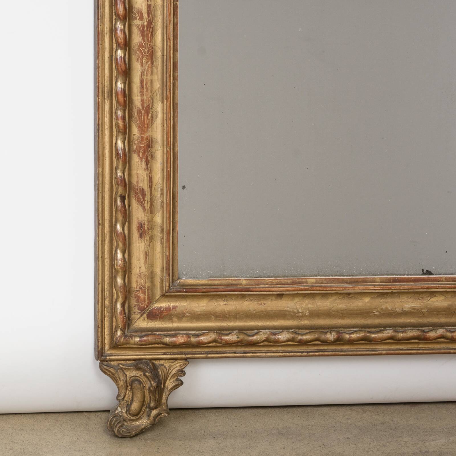Louis Philippe Mirror with Gilded Legs