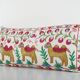 Vintage embroidered cushion cover 46x97 cm