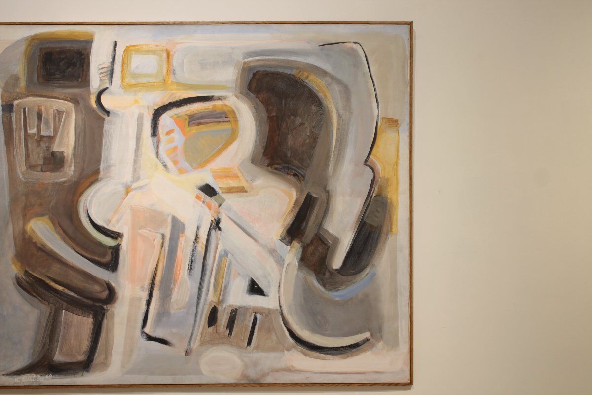 Large abstract oil on canvas dated 1969 - Henri Larriere (1935-2024)
