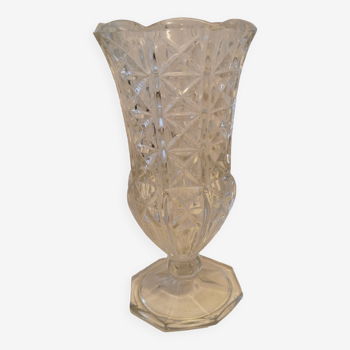 Cut glass vase