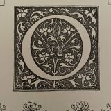 Lithographie gravure alphabet lettre O de 1897