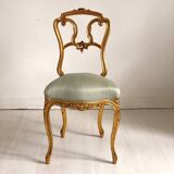 Chaise en bois sculpté et doré Époque Napoléon III