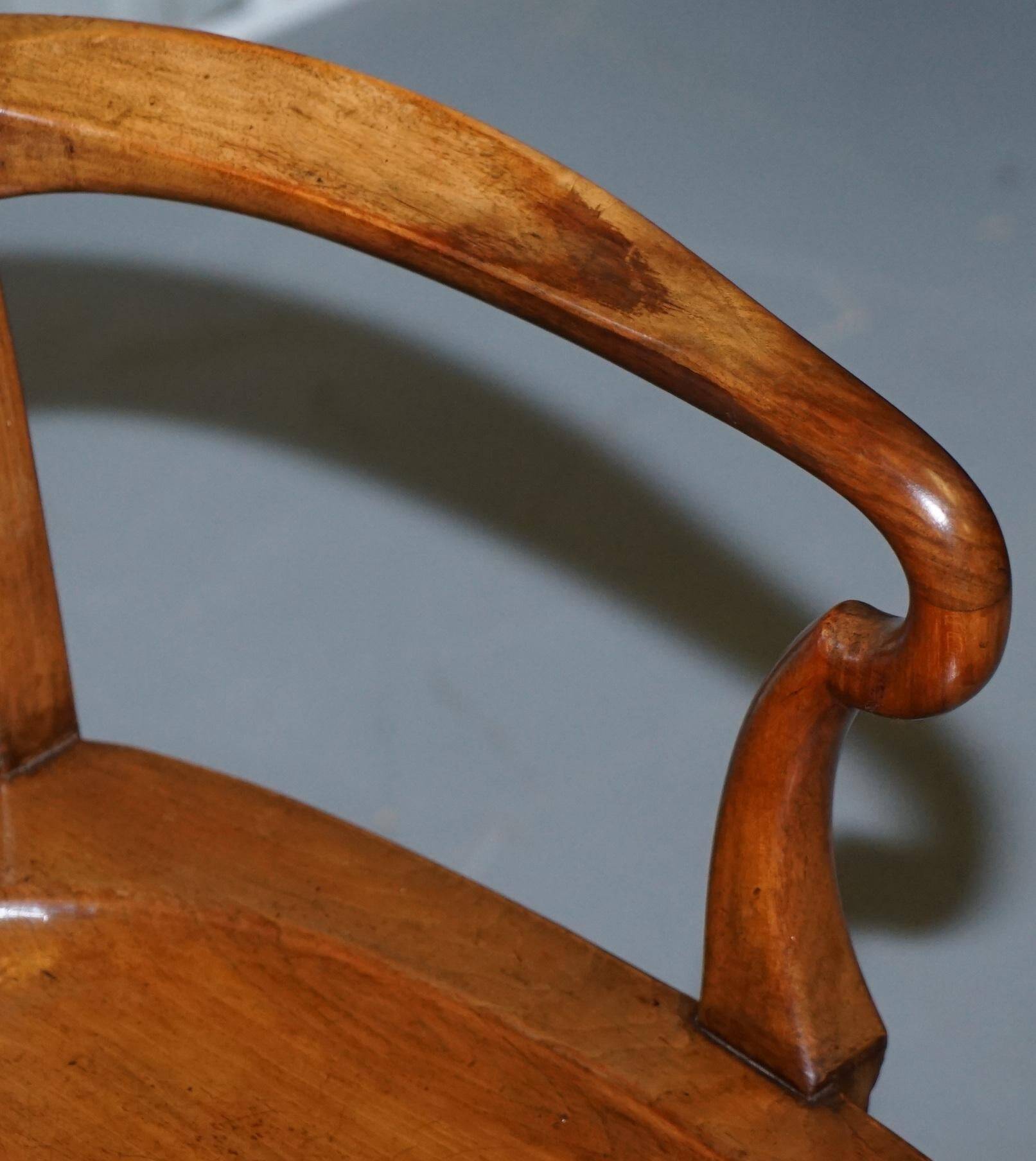 Victorian Howard & Son walnut office chair with stamp.