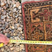 Vintage Hand-Knotted Wool Tribal Turkmen Chic Bohemian Star Rug