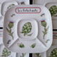 Set of 5 porcelain artichoke plates Creation Florence de Limoges