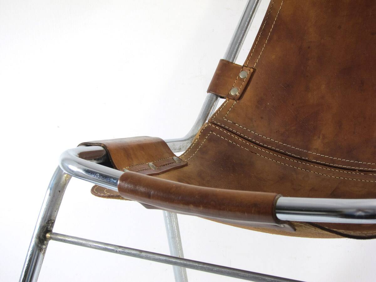 Chaise en cuir Les Arcs de Charlotte Perriand