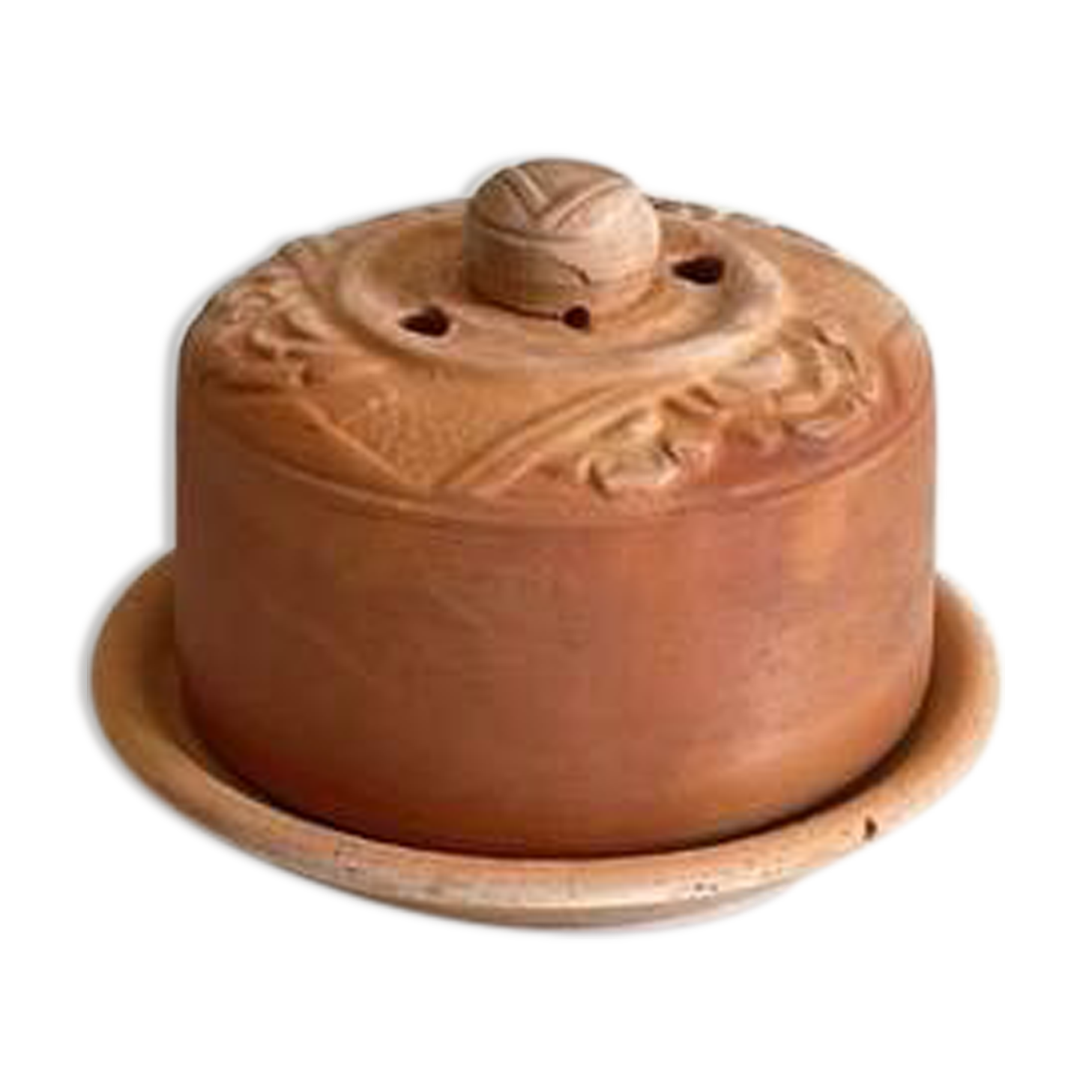 ART NOUVEAU Terracotta BUTTER DISH