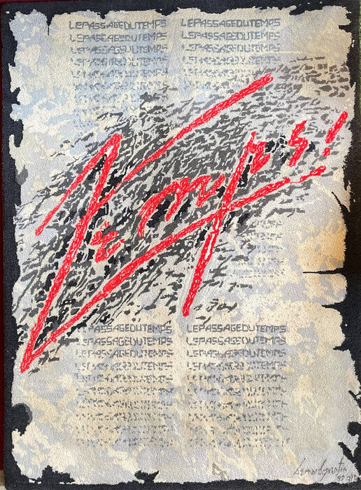 Bernard Quentin The Passage of Time hand-tufted wool art tapestry France 1998