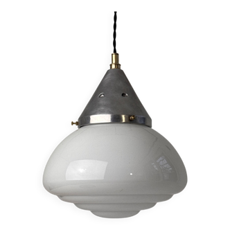 Antique art deco suspension in opaline