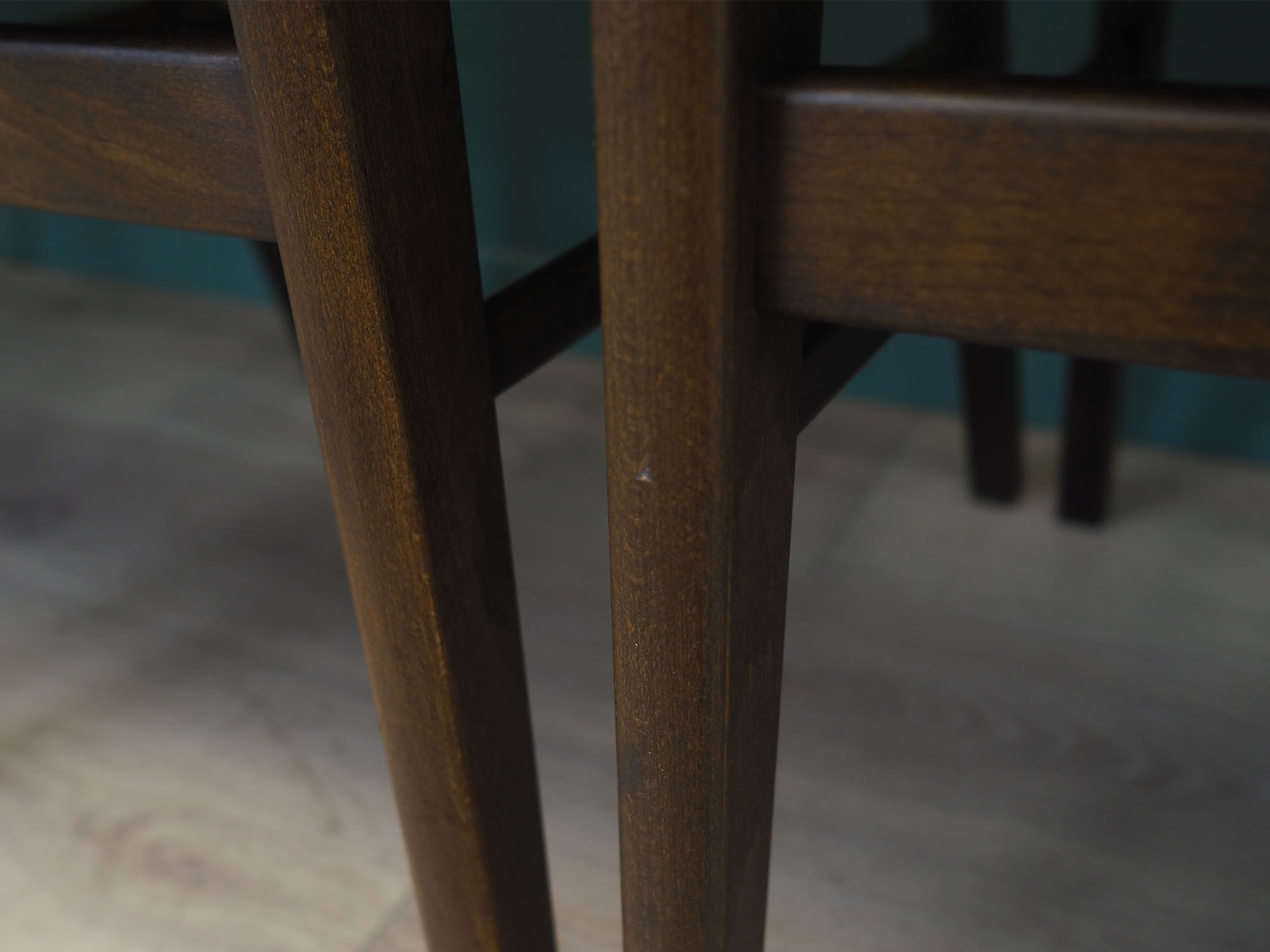 Ensemble de six chaises en hêtre, design danois, années 60, production: Danemark