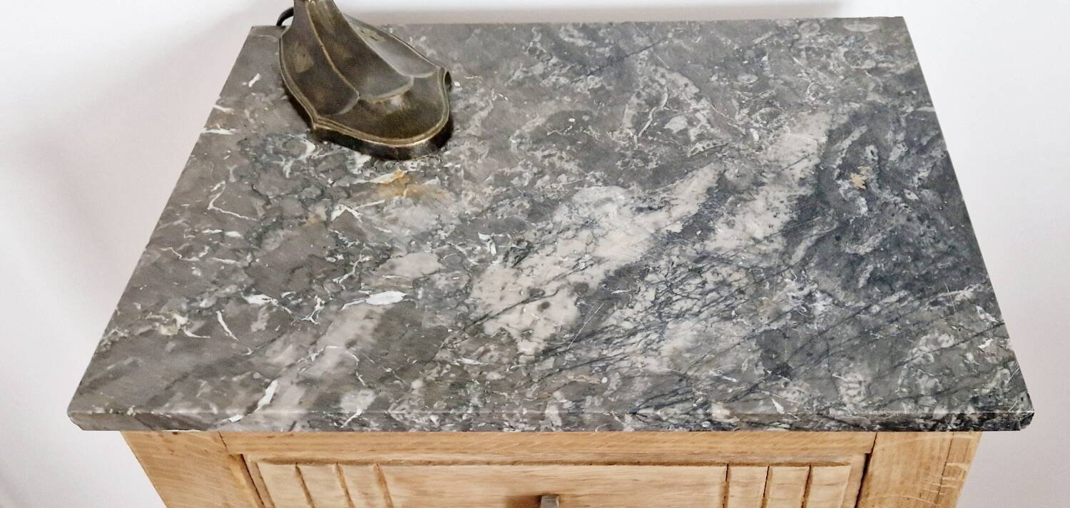 Art deco style oak bedside table from the 1920s