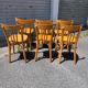 (Lot) 6 chaises Baumann bois clair