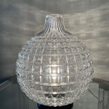 Vintage lamp from the 70s in molded glass