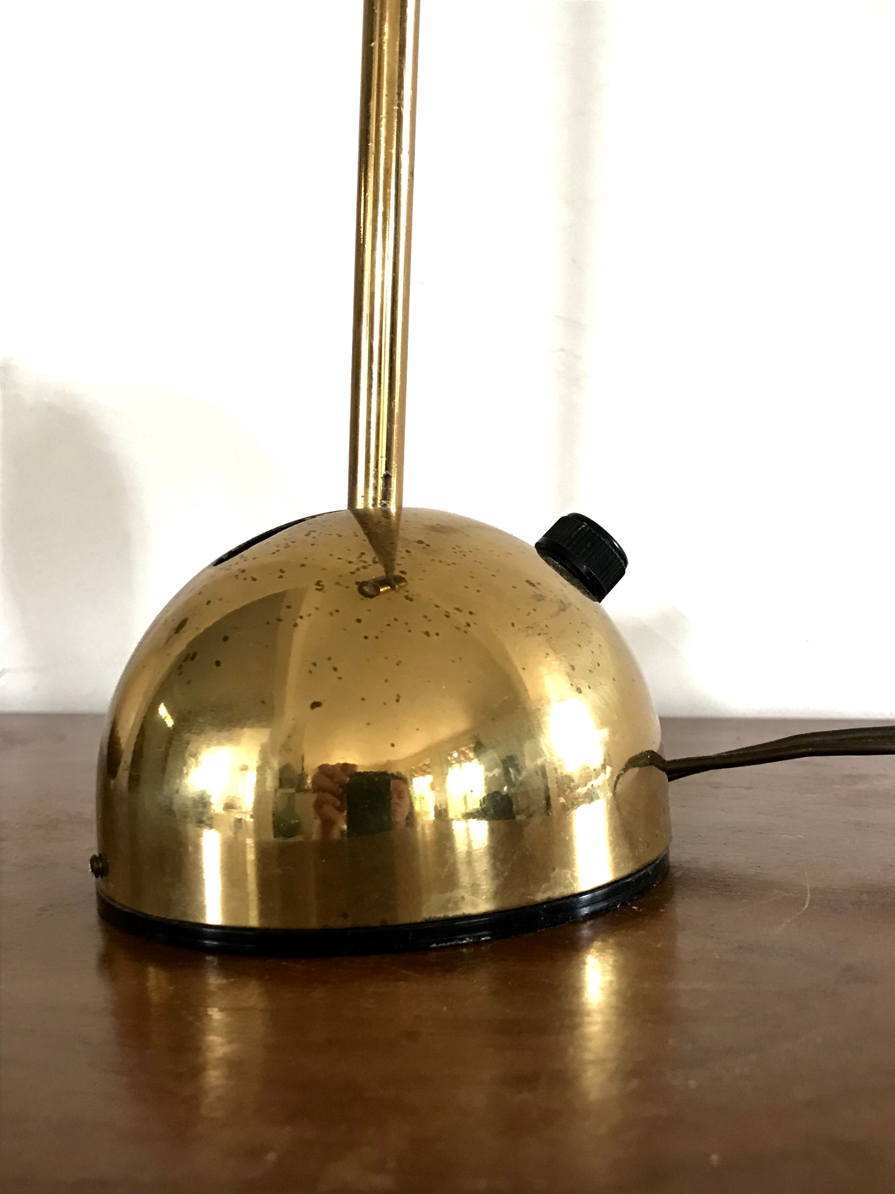 Vintage brass adjustable desk lamp