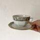 Large 80s model cups, marbled effect, Winterling Bavaria