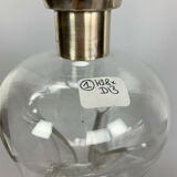 Blown glass carafe and silver frame