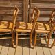 5 chaises bistrot vintage luterma en bois clair – fabrication française