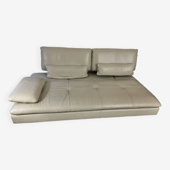 Roche bobois leather sofa