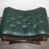 Chesterfield Ottoman padded leather set