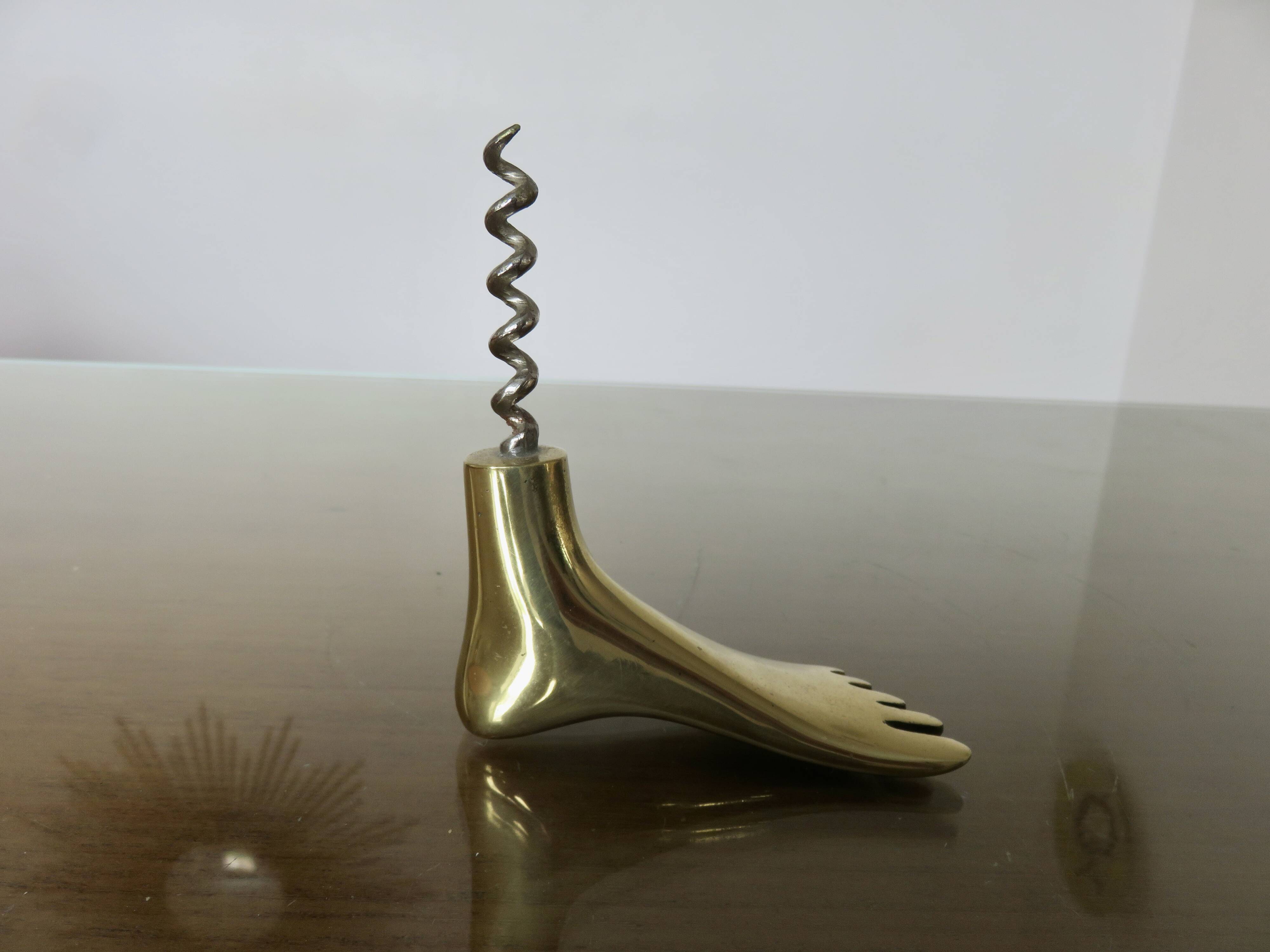Carl Aubock, signed, necessary bar in gilded brass, Austria, 1950