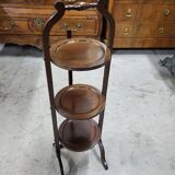 Folding mahogany cake stand