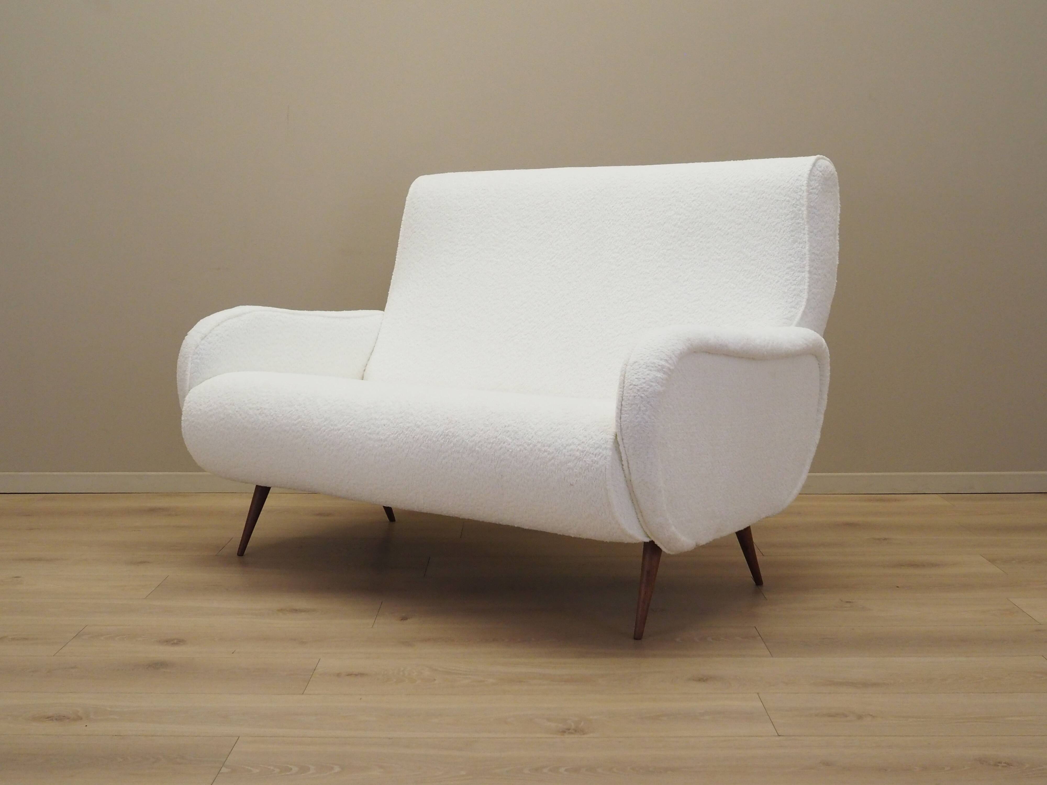 White sofa, Italian design, 1970s, production: Italy