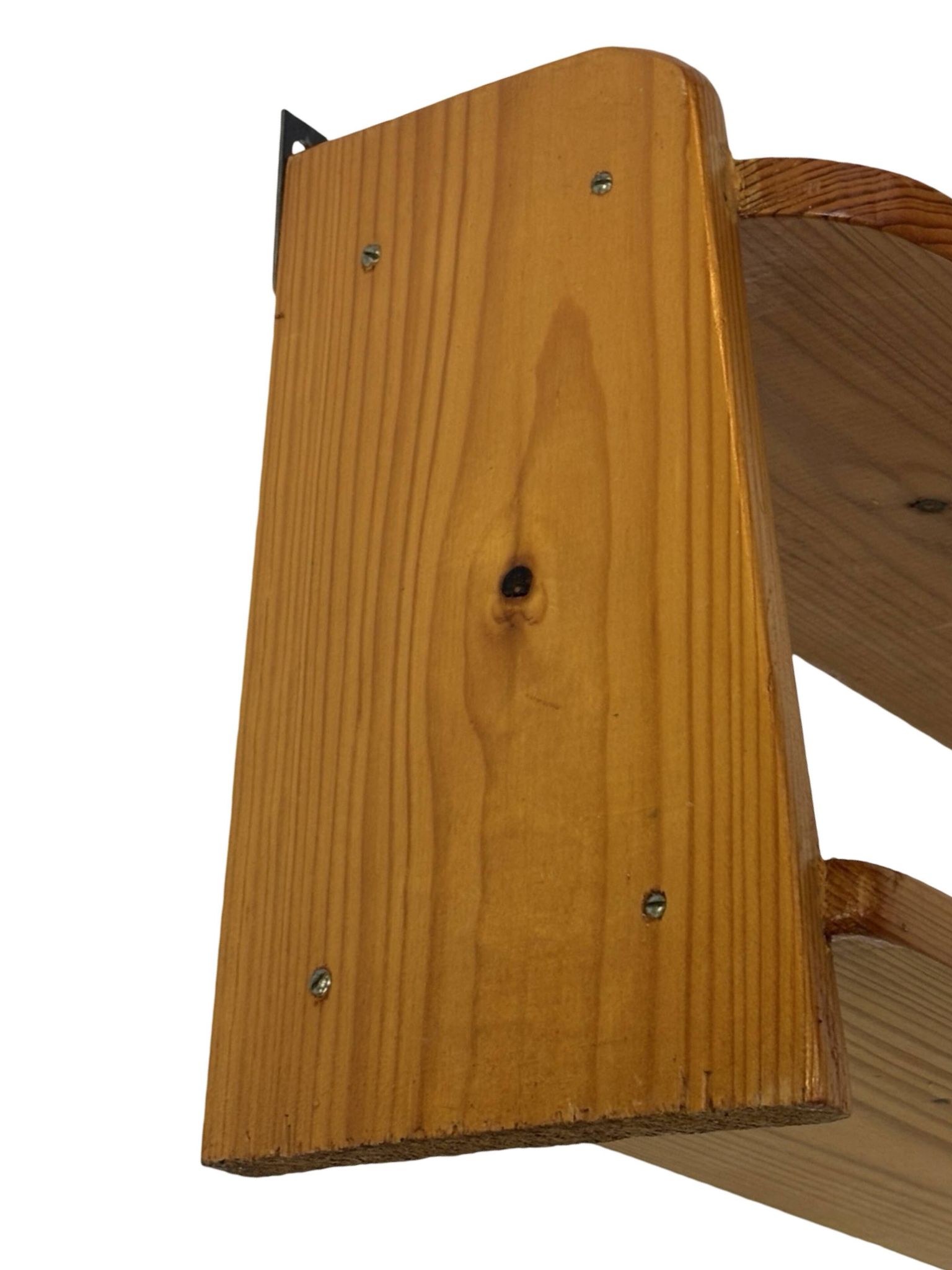 Vintage wooden wall shelve rack in pinewood minimalist design