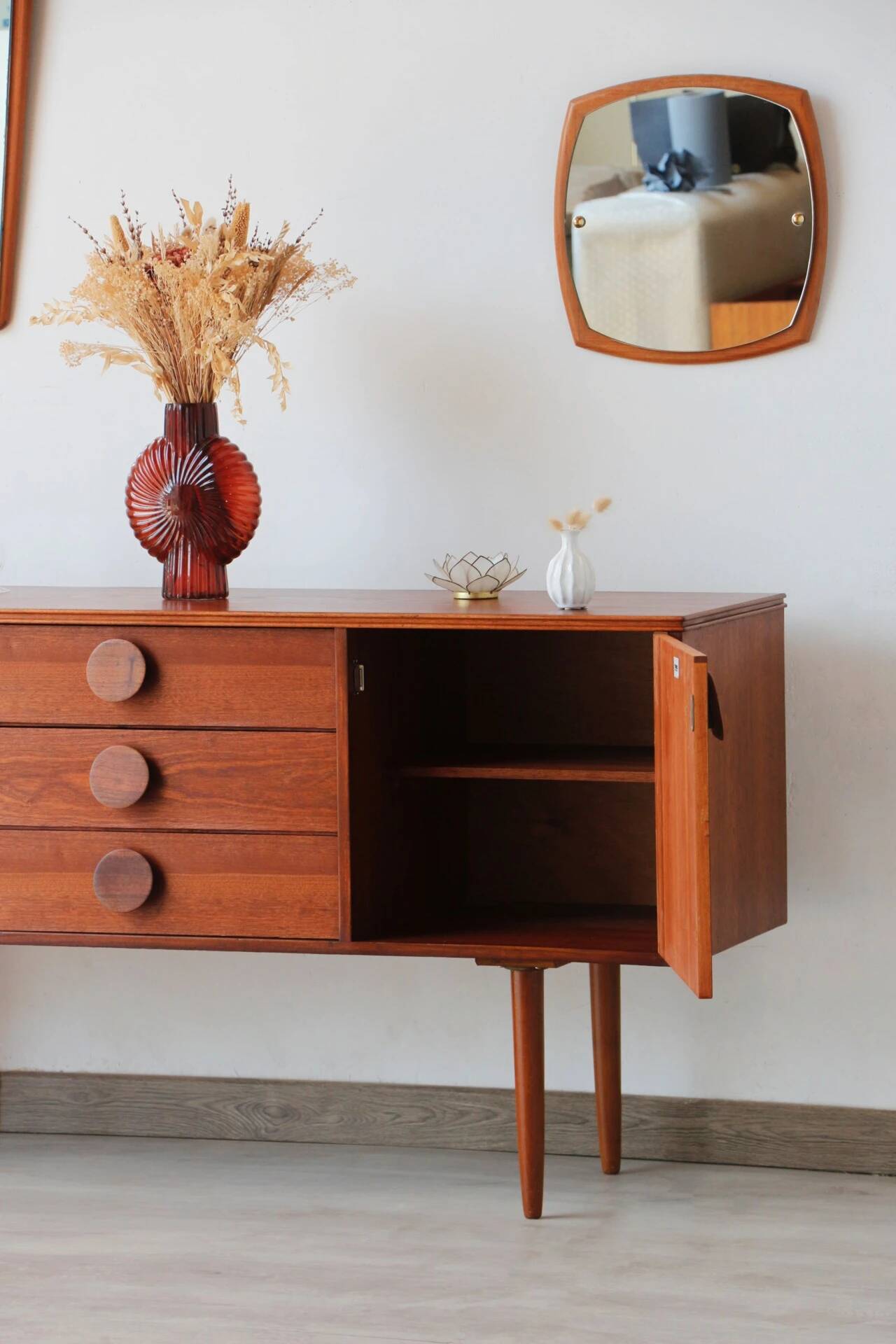 Petite enfilade scandinave sapelli – Design anglais années 60