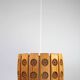 Pine Pendant Lamp with Rolled Wood Curl Rosettes – Sweden, 1970s