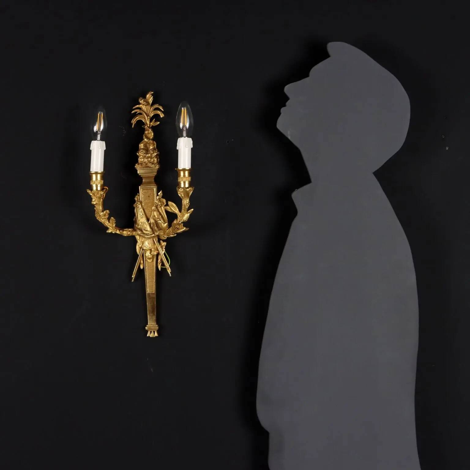 Paire d’appliques murales style néoclassique XXe siècle