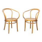 Pair of armchairs model 209 attributed to Thonet, 1970