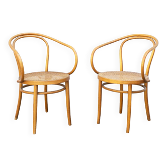 Paire de fauteuils modèle 209 attribués à Thonet, 1970