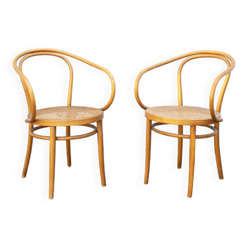Pair of armchairs model 209 attributed to Thonet, 1970