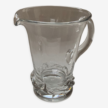 Daum crystal water pitcher, Sorcy model