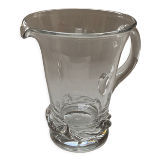 Daum crystal water pitcher, Sorcy model