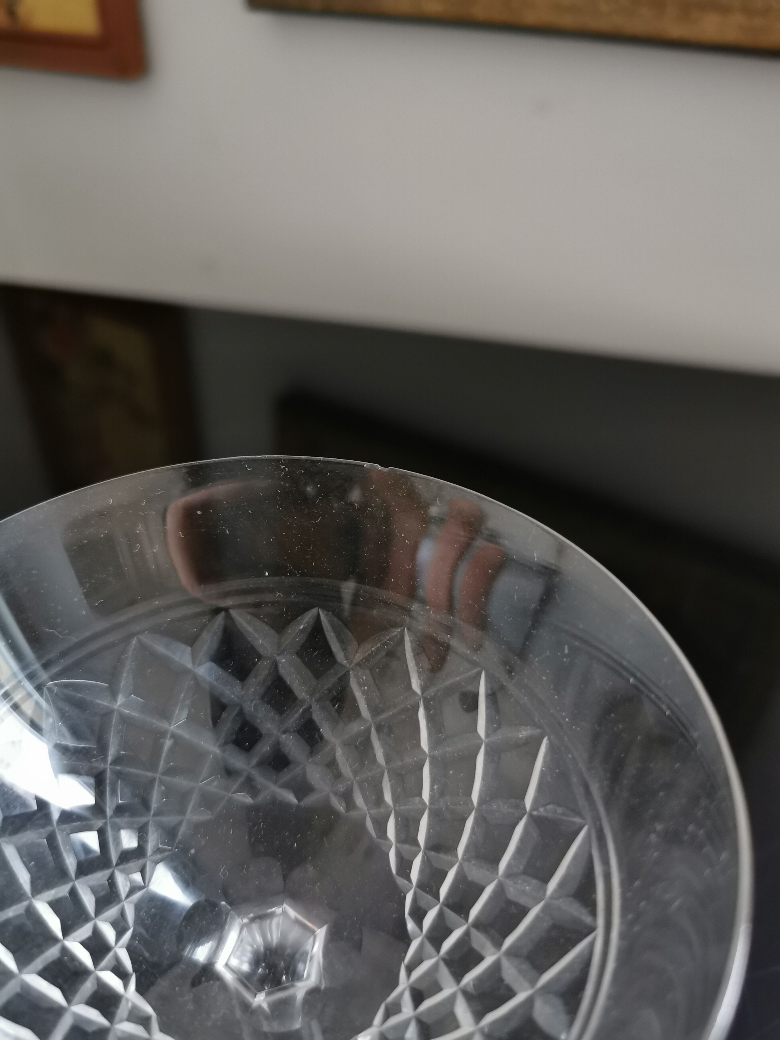 12 coupes cristal gravé vintage