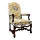 Walnut armchair from louis xiii period from the 17th century