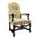 Walnut armchair from louis xiii period from the 17th century